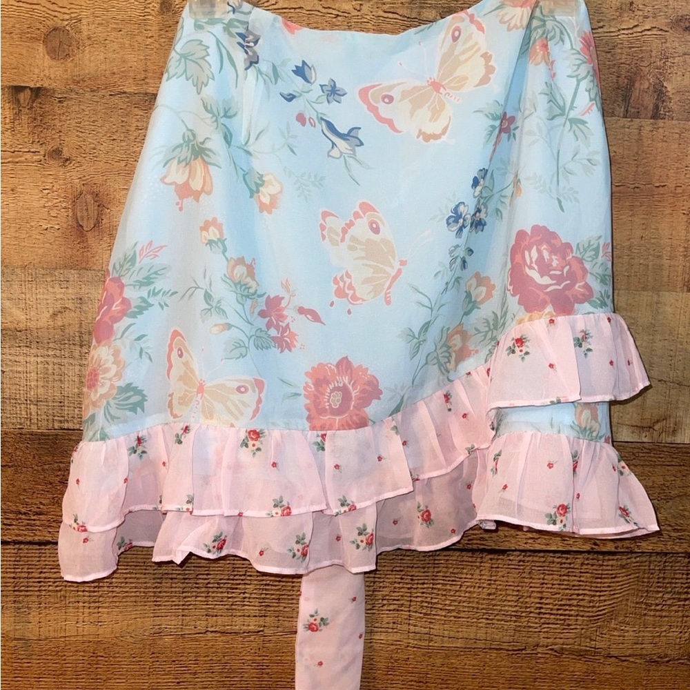 DOLLS KILL x HOLLY HOBBIE Pat A Cake Floral Print Chiffon Skirt - Picture 3 of 5